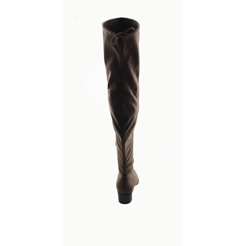 Marc Fisher LTD MLYacinda Over The Knee Boots Taupe Faux Suede Pointed Toe  9M